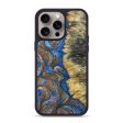 iPhone 15 Pro Max Wood+Resin Phone Case - Stella (Teal & Gold, 662688) Supply