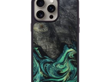 iPhone 15 Pro Max Wood+Resin Phone Case - Lindsay (Green, 665903) Supply