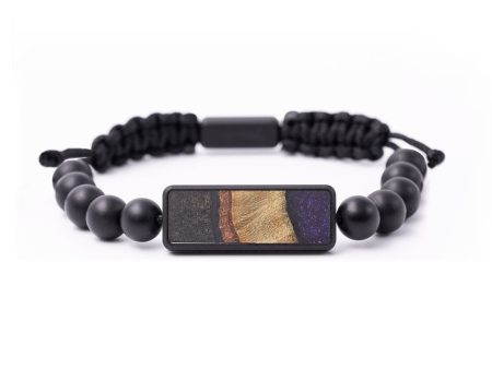 Onyx Bead Wood+Resin Bracelet - Christie (Purple, 664569) Sale