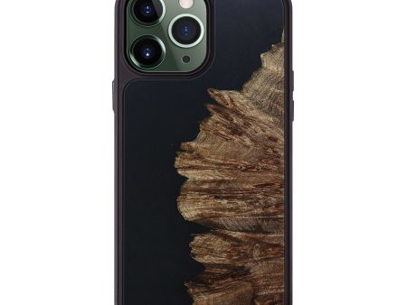 iPhone 13 Pro Max Wood+Resin Phone Case - Emilia (Pure Black, 661899) Online now