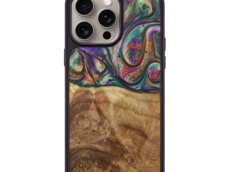 iPhone 15 Pro Max Wood+Resin Phone Case - Elmer (Green, 661157) Discount