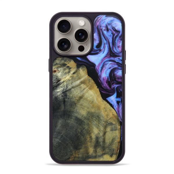 iPhone 15 Pro Max Wood+Resin Phone Case - Clifford (Purple, 662013) For Discount