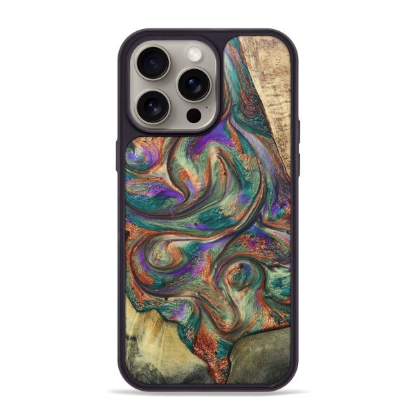 iPhone 15 Pro Max Wood+Resin Phone Case - Cali (Mosaic, 662777) Cheap