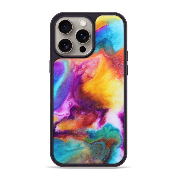 iPhone 15 Pro Max Wood+Resin Phone Case - Mattie (Watercolor, 662082) For Cheap