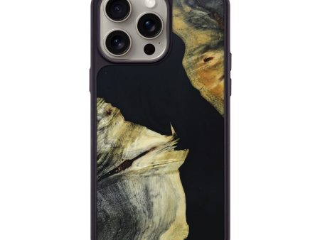 iPhone 15 Pro Max Wood+Resin Phone Case - Isla (Pure Black, 664208) Sale