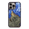 iPhone 15 Pro Max Wood+Resin Phone Case - Kailey (Blue, 662214) For Cheap