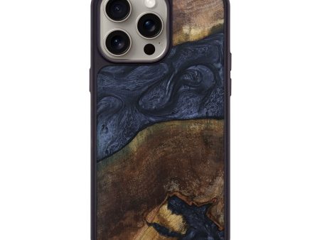 iPhone 15 Pro Max Wood+Resin Phone Case - London (Pure Black, 663206) Online now