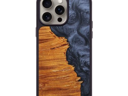 iPhone 15 Pro Max Wood+Resin Phone Case - Myles (Pure Black, 663200) Online Hot Sale