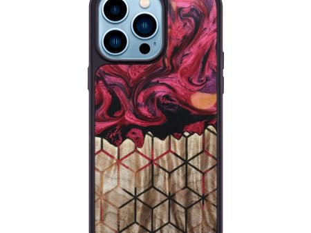 iPhone 14 Pro Max Wood+Resin Phone Case - Keisha (Pattern, 664918) For Sale