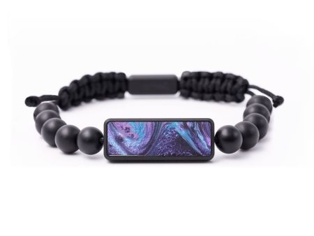 Onyx Bead Wood+Resin Bracelet - Corbin (Purple, 664598) Online now