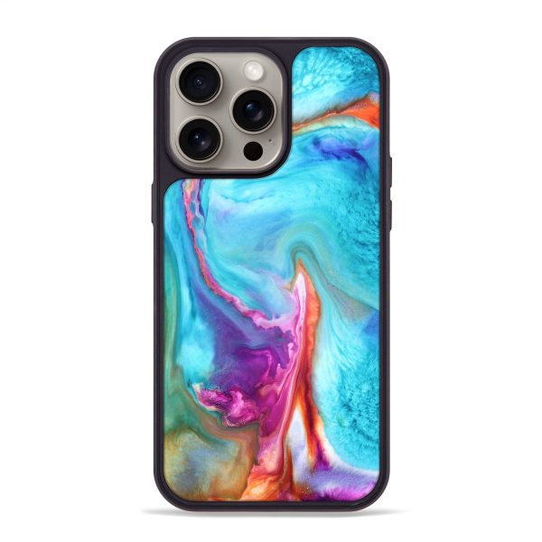 iPhone 15 Pro Max Wood+Resin Phone Case - Deneen (Watercolor, 662109) Hot on Sale