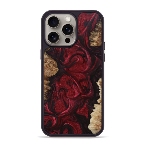 iPhone 15 Pro Max Wood+Resin Phone Case - Brent (Mosaic, 663831) Fashion