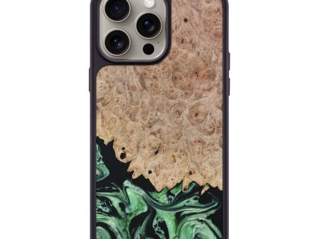 iPhone 15 Pro Max Wood+Resin Phone Case - Jax (Green, 663377) on Sale