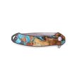 EDC Wood+Resin Pocket Knife - Bradley (Teal & Gold, 665617) Cheap