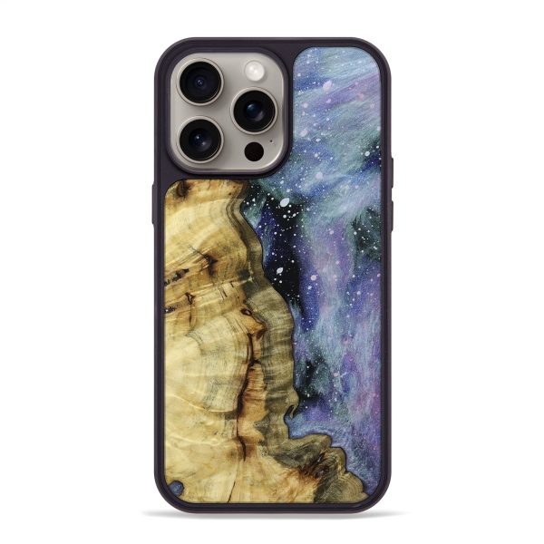 iPhone 15 Pro Max Wood+Resin Phone Case - Carrie (Cosmos, 661549) For Cheap