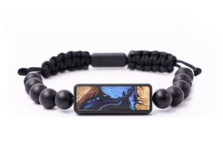 Onyx Bead Wood+Resin Bracelet - Britney (Blue, 664515) Supply