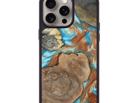 iPhone 15 Pro Max Wood+Resin Phone Case - Imogene (Mosaic, 661093) For Discount