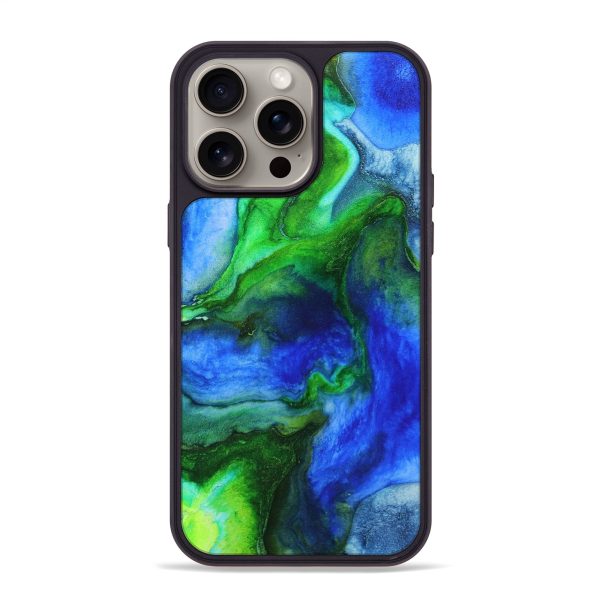 iPhone 15 Pro Max Wood+Resin Phone Case - Nora (Watercolor, 662058) Online Sale