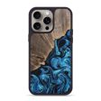 iPhone 15 Pro Max Wood+Resin Phone Case - Melba (Blue, 664996) on Sale