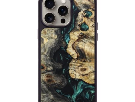 iPhone 15 Pro Max Wood+Resin Phone Case - Warren (Green, 665384) Online