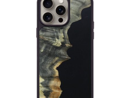 iPhone 15 Pro Max Wood+Resin Phone Case - Marcos (Pure Black, 661901) Online