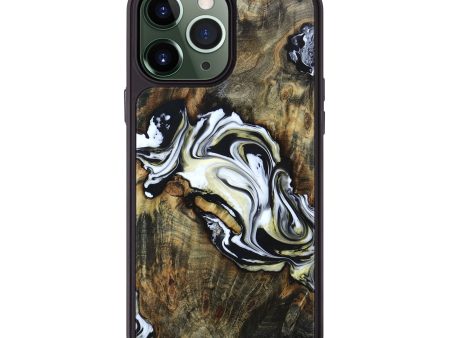 iPhone 13 Pro Max Wood+Resin Phone Case - Colt (Black & White, 663690) Fashion