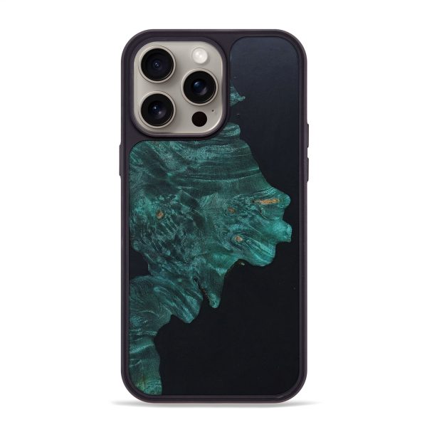 iPhone 15 Pro Max Wood+Resin Phone Case - Roosevelt (Pure Black, 663210) Online now