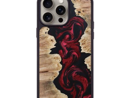 iPhone 15 Pro Max Wood+Resin Phone Case - Marisol (Red, 663675) Hot on Sale