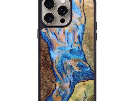 iPhone 15 Pro Max Wood+Resin Phone Case - Stephanie (Mosaic, 661827) Online Sale