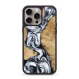 iPhone 15 Pro Max Wood+Resin Phone Case - Desiree (Black & White, 661467) Online Hot Sale