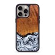 iPhone 15 Pro Max Wood+Resin Phone Case - Darla (Black & White, 663748) on Sale