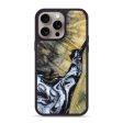 iPhone 15 Pro Max Wood+Resin Phone Case - Jeff (Black & White, 664692) For Sale