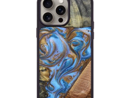 iPhone 15 Pro Max Wood+Resin Phone Case - Marjorie (Mosaic, 661833) For Cheap