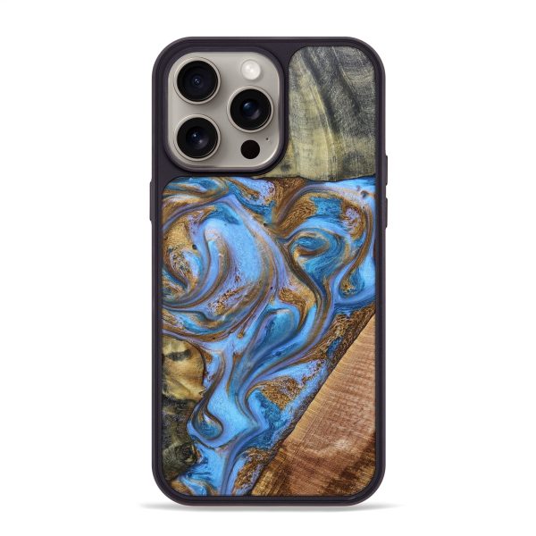 iPhone 15 Pro Max Wood+Resin Phone Case - Marjorie (Mosaic, 661833) For Cheap