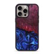 iPhone 15 Pro Max Wood+Resin Phone Case - Lauryn (Blue, 661455) on Sale