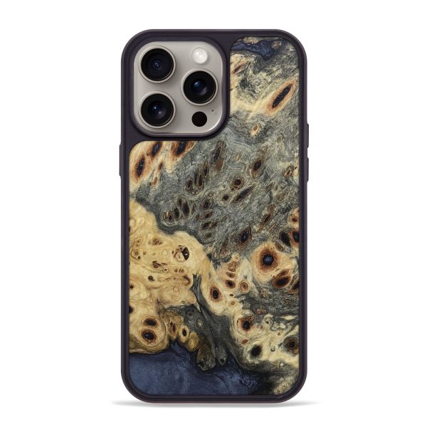 iPhone 15 Pro Max Wood+Resin Phone Case - Pedro (Wood Burl, 664899) Online Sale