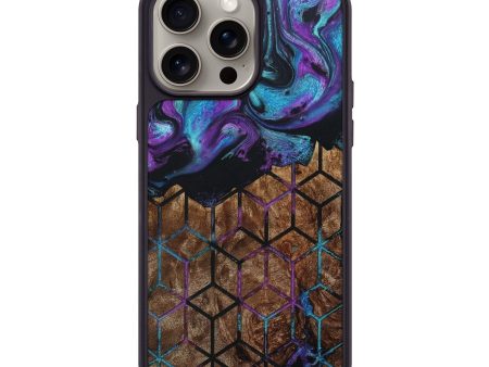 iPhone 15 Pro Max Wood+Resin Phone Case - Nellie (Pattern, 664110) Discount