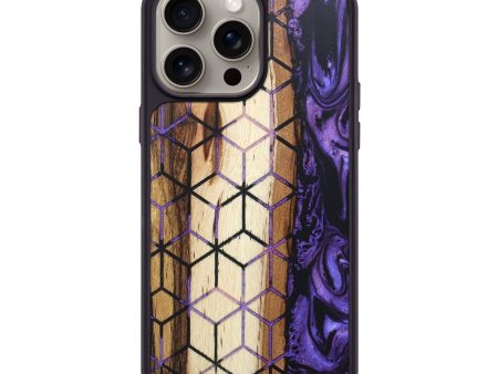 iPhone 15 Pro Max Wood+Resin Phone Case - Zara (Pattern, 666217) For Cheap