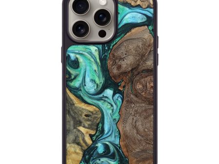 iPhone 15 Pro Max Wood+Resin Phone Case - Aisha (Mosaic, 661063) For Cheap