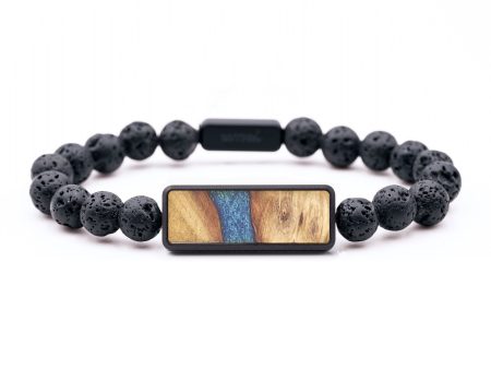 Lava Bead ResinArt Bracelet - Bodhi (Blue, 664507) For Cheap