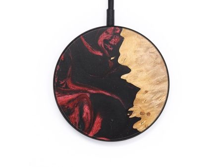 Circle Wood+Resin Wireless Charger - Edmund (Red, 665679) Cheap