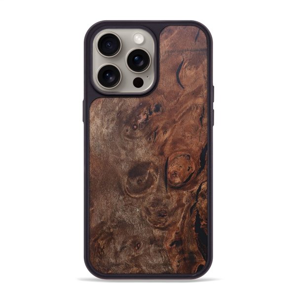 iPhone 15 Pro Max Wood+Resin Phone Case - Charlotte (Wood Burl, 665766) Discount