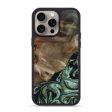 iPhone 15 Pro Max Wood+Resin Phone Case - Diane (Green, 664233) Fashion