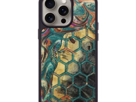 iPhone 15 Pro Max Wood+Resin Phone Case - Perla (Pattern, 665919) For Sale