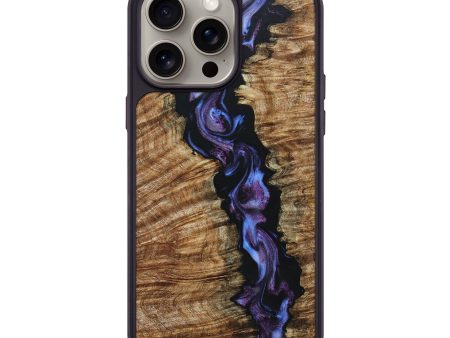 iPhone 15 Pro Max Wood+Resin Phone Case - Marlon (Purple, 664751) Cheap