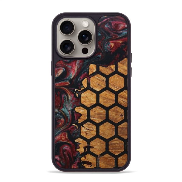 iPhone 15 Pro Max Wood+Resin Phone Case - Steve (Pattern, 664933) on Sale