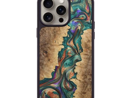 iPhone 15 Pro Max Wood+Resin Phone Case - Imani (Green, 662794) Online