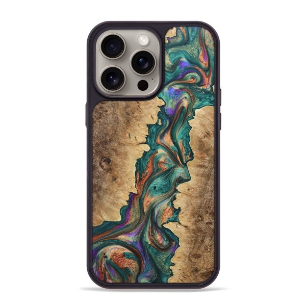 iPhone 15 Pro Max Wood+Resin Phone Case - Imani (Green, 662794) Online