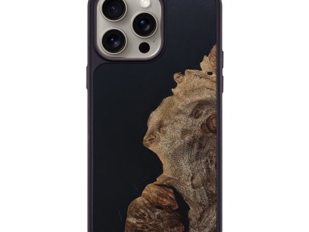 iPhone 15 Pro Max Wood+Resin Phone Case - Lori (Pure Black, 661888) Fashion