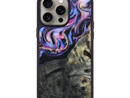 iPhone 15 Pro Max Wood+Resin Phone Case - Brent (Purple, 665461) For Sale